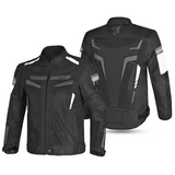 BELA Sprinter Textile Motorbike Jacket Black/White/Grey