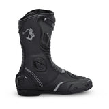 BELA STRIP MOTORCYCLE RACING LEATHER BOOTS BLACK GREY