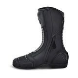 BELA STRIP MOTORCYCLE RACING LEATHER BOOTS BLACK GREY