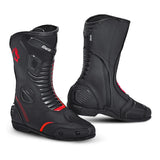 BELA STRIP MOTORCYCLE RACING BOOTS BLACK RED