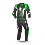 BELA X-Race 1PC Motorcycle Racing Leather Suit Black White Green