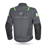 R-TECH SPIRAL MESH Motorcycle Textile Jacket Anthracite Grey Green