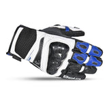 BELA Rocket Short Motorcycle Racing Gloves White Blue Black