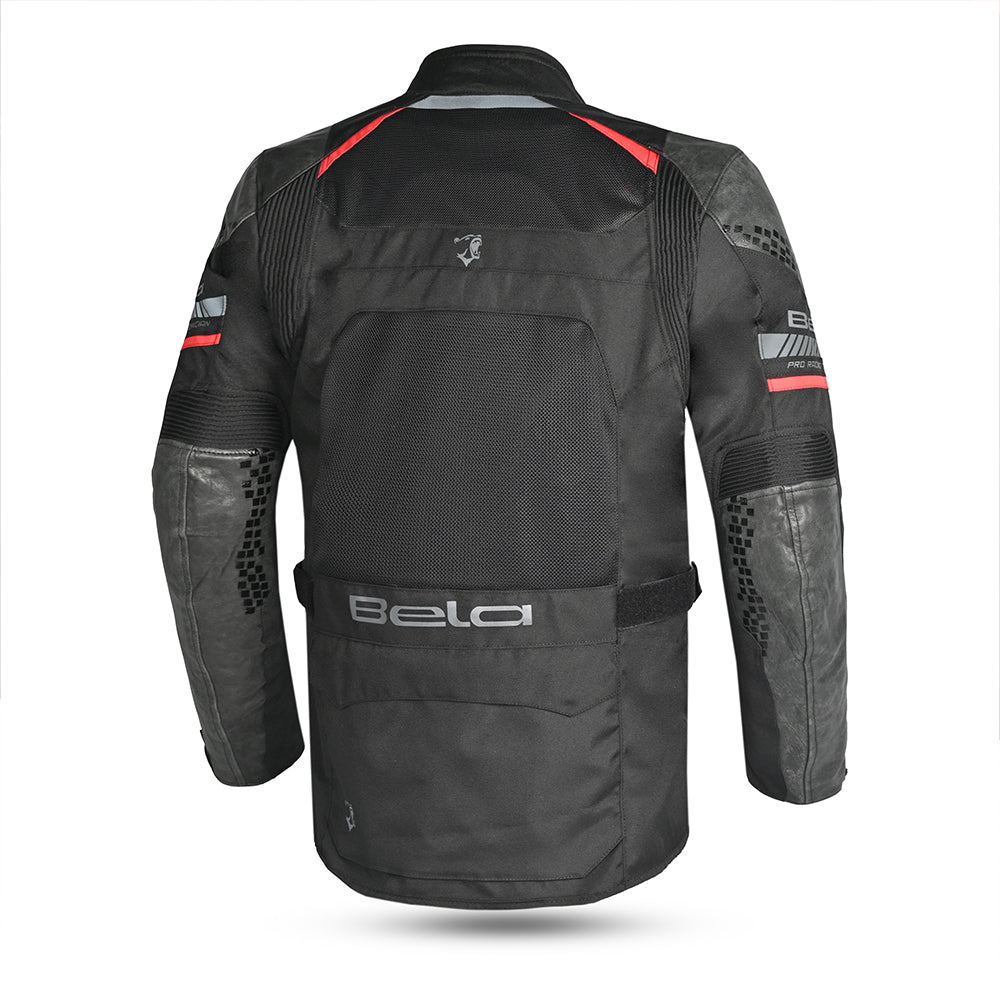 BELA Onsaker Motorcycle Textile touring Jacket Black Red