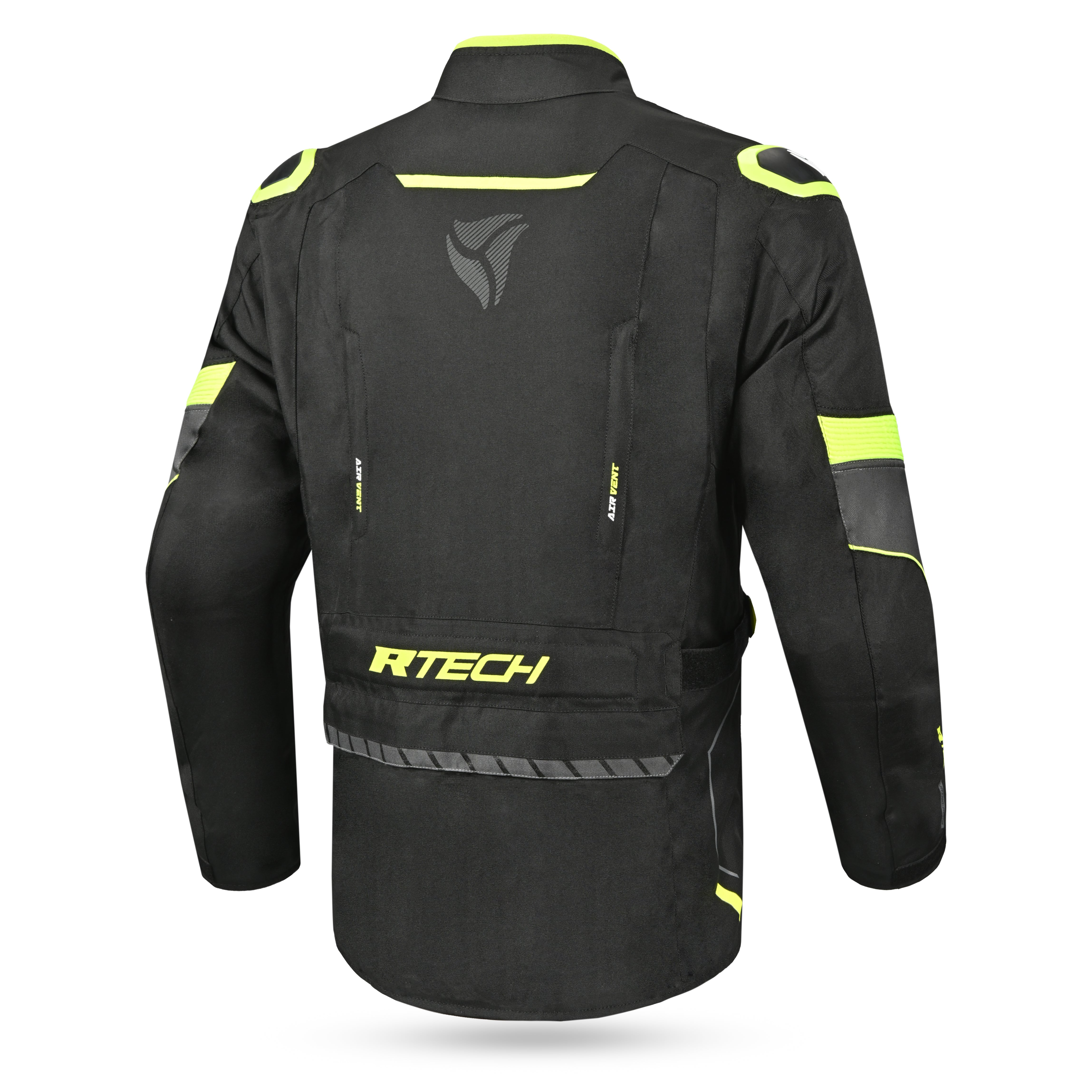 R-TECH Chaqueta Textil Knight Rider (Long) Negro/Antracita/Amarillo - SECURTEX MOTOR S.L (t/a MaximoMoto)