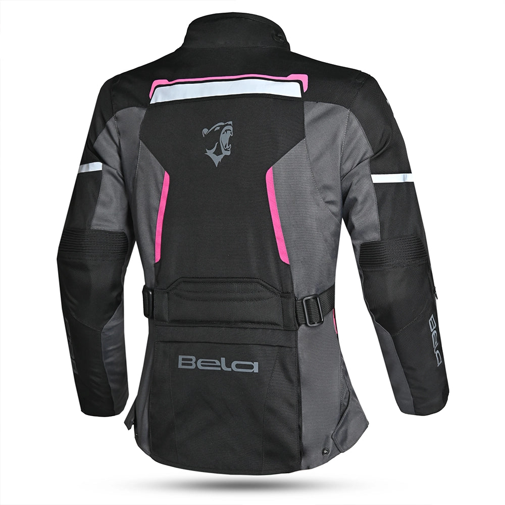 BELA Hurrican Lady Motorcycle Jacket Black Fuchsia - MaximomotoUK