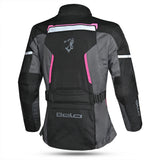 BELA Hurrican Lady Motorcycle Jacket Black Fuchsia - MaximomotoUK