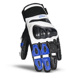 BELA Rocket Short Motorcycle Racing Gloves White Blue Black