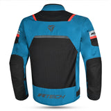 R-TECH SPIRAL MESH Motorcycle Textile Jacket Light Blue Black Red