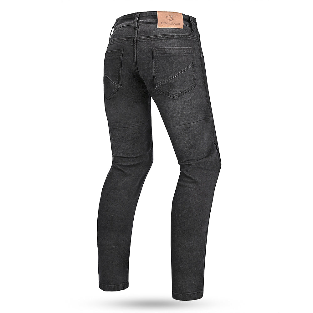 Bela Stroke 32L Inseam Motorcycle Demin Jeans Black