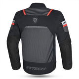 R Tech Spiral Mesh Motorcycle Jacket Anthracite Grey Black Red