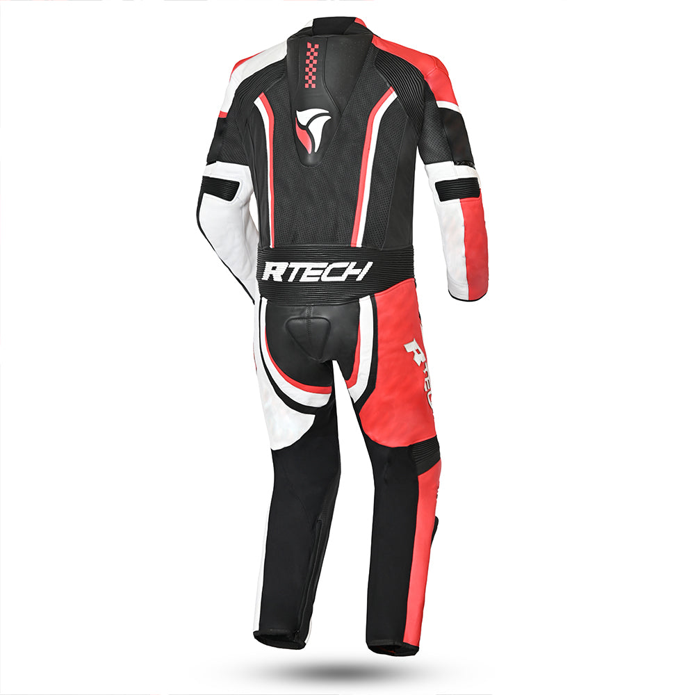 R Tech Hawk 1PC Motorcycle Racing Suit Black White Red
