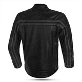 Bela Knight Hawk - textile motorcycle jacket - Black Grey - back side pic