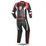 BELA X Race 1PC Motorbike Racing Suit UK Black White Red