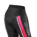 Bela Rocket Lady Motorcycle Leather Pants Black/Pink
