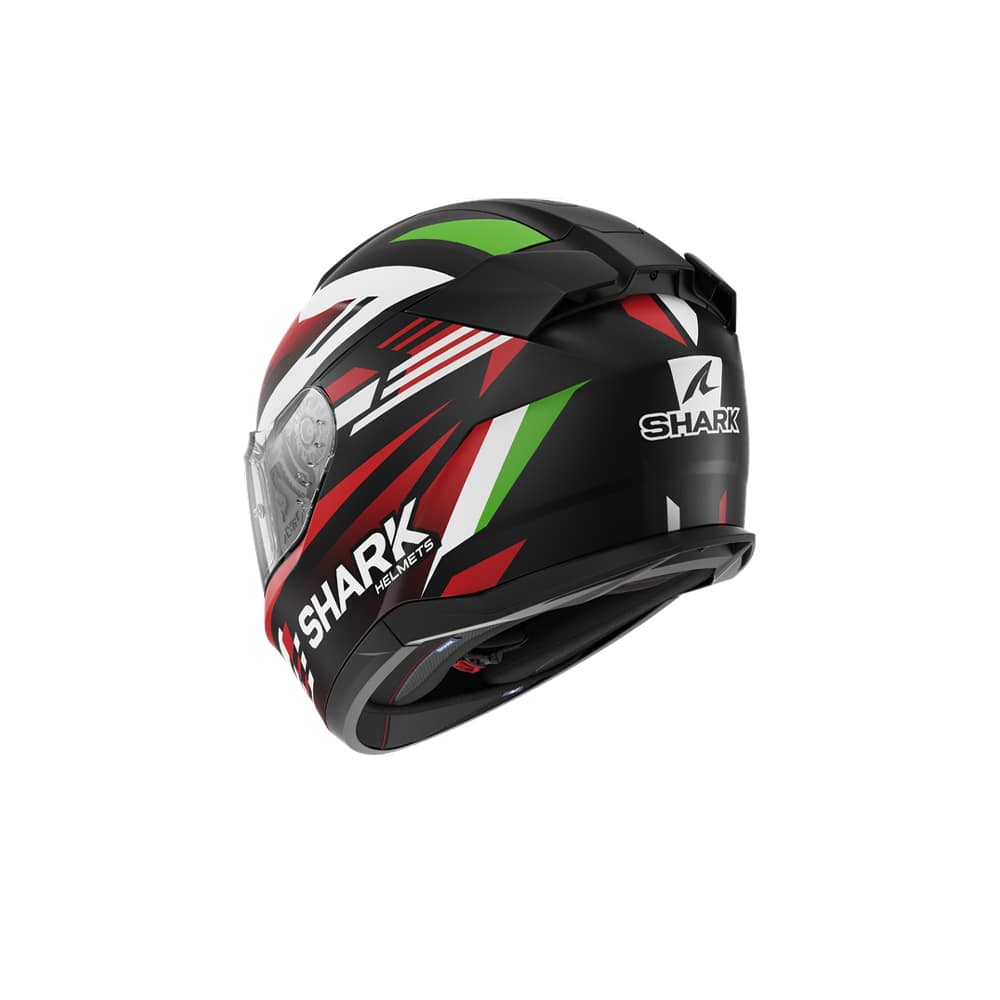 SHARK CASCO INTEGRAL D-SKWAL 3 FIRSTLAP Negro Mate Rojo Verde