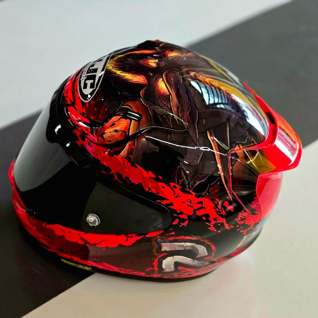 HJC RPHA12 DIABLO BIZZARD MC1 Premium Sport Full-Face Motorbike Helmet Red