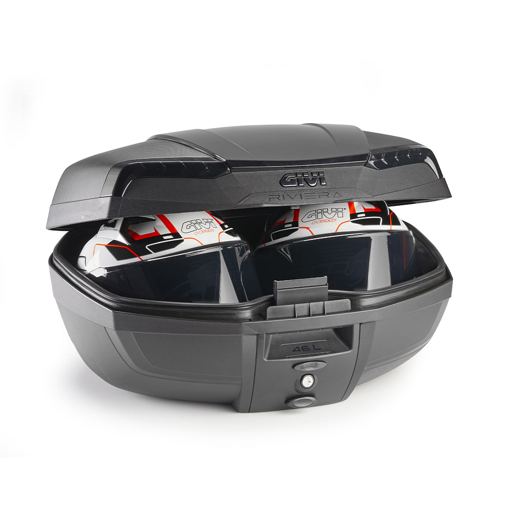 GIVI RIVIERA E46 ML Black Edition Motorcycle Top Case 46L - SECURTEX MOTOR S.L (t/a MaximoMoto)