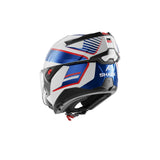SHARK OXO SIEVE blanco cromado y azul motocicleta modular Casco