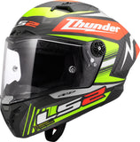LS2 FF805 Thunder GP Full Face Motorcycle Helmet Black Replica maximomoto.uk!