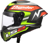 LS2 FF805 Thunder GP Full Face Motorcycle Helmet Black Replica