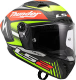 LS2 FF805 Thunder GP Full Face Motorcycle Helmet Black Replica