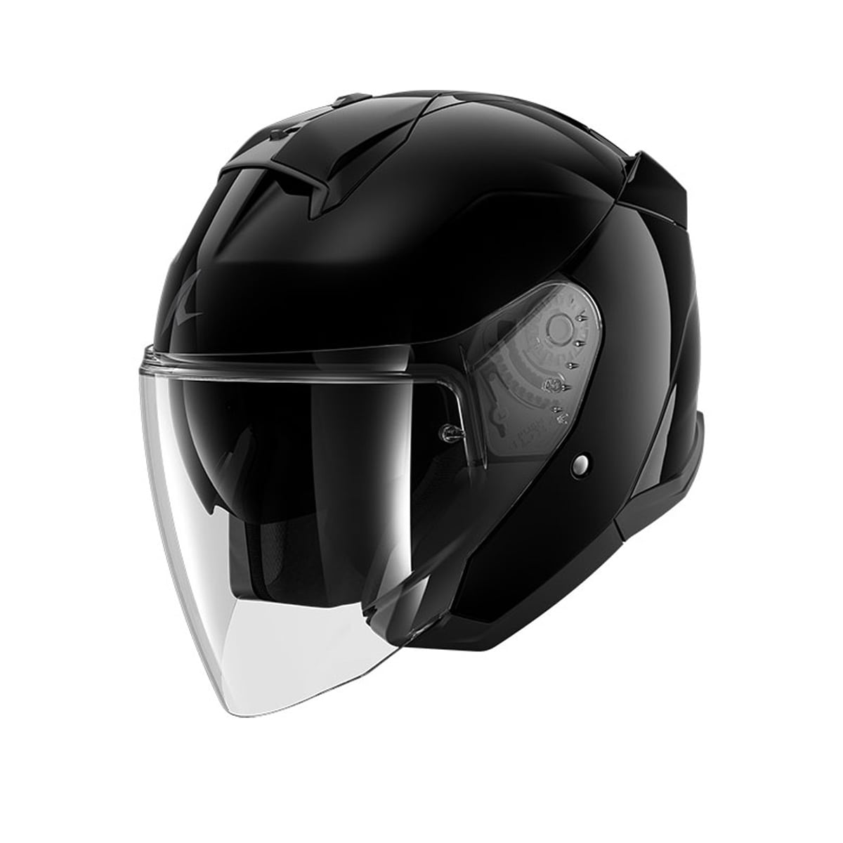 SHARK SKWAL JET BLANK MOTORCYCLE OPEN FACE HELMET BLACK
