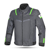 R-TECH SPIRAL MESH Motorcycle Textile Jacket Anthracite Grey Green