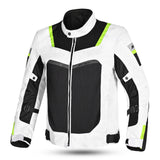 R-TECH SPIRAL MESH Summer motorcycle Jacket Ice Black Fluo Yellow