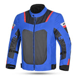 R-TECH SPIRAL MESH Motorcycle Textile Jacket Blue Black Red