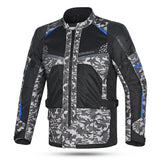 BELA Onsaker Motorcycle Textile Jacket Camo Blue Black