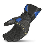 BELA Rocket Long Motorcycle Racing Gloves White Blue Black