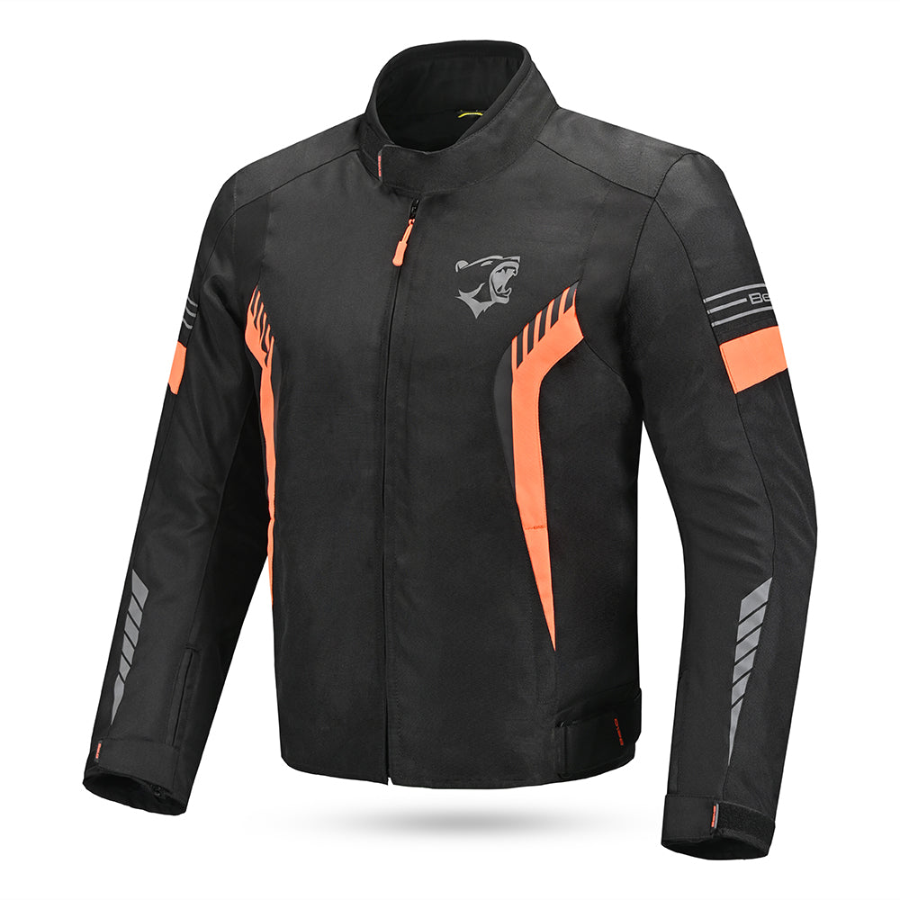 Bela Bradley Motorcycle Textile Jacket Black Orange