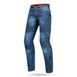 BELA KEVIN MEN MOTORCYCLE DENIM JEANS 32L RANDOM BLUE