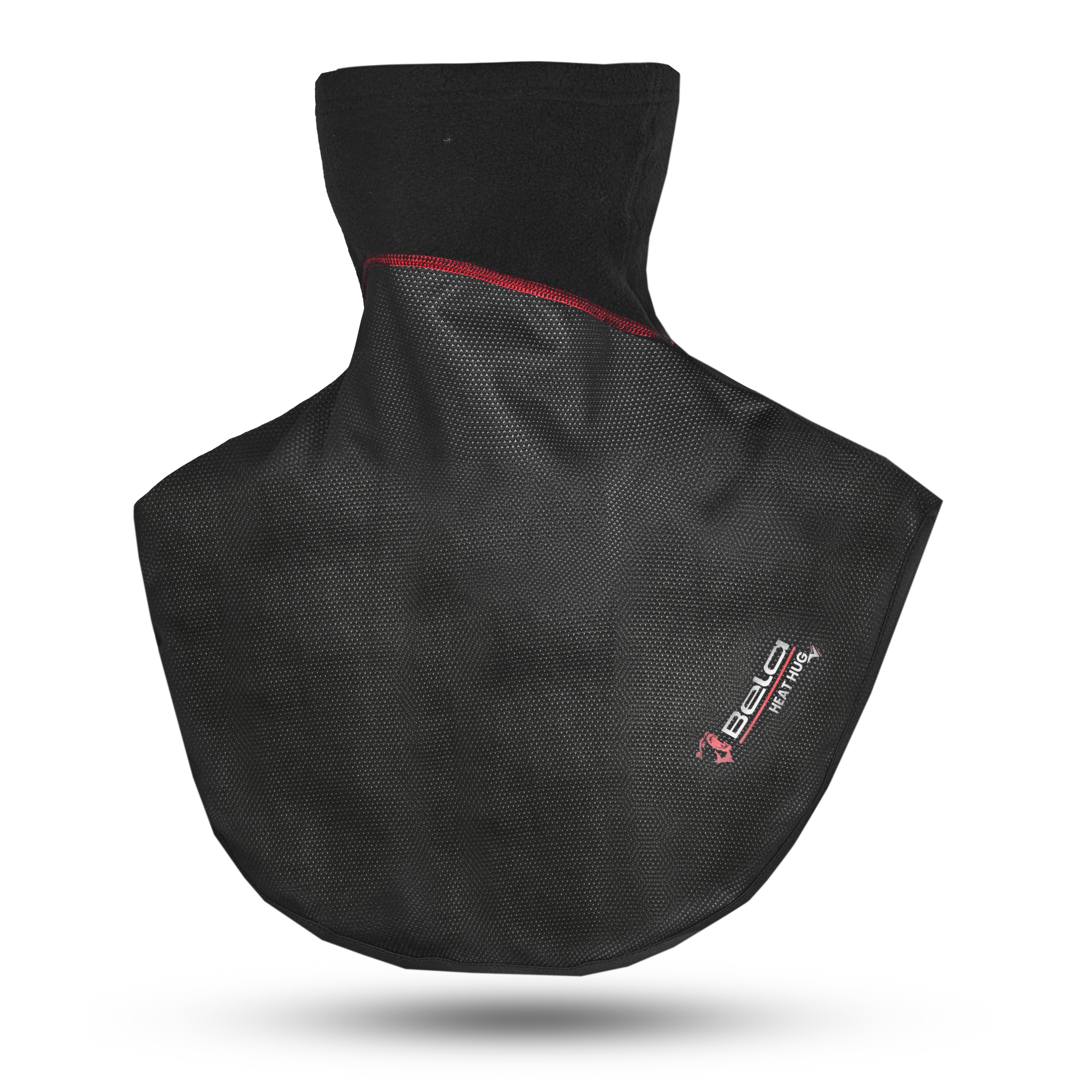 BELA Heat Hug Neck Warmer For Biker in Black - DELIVERY WITHIN 8 WEEKS - front pic