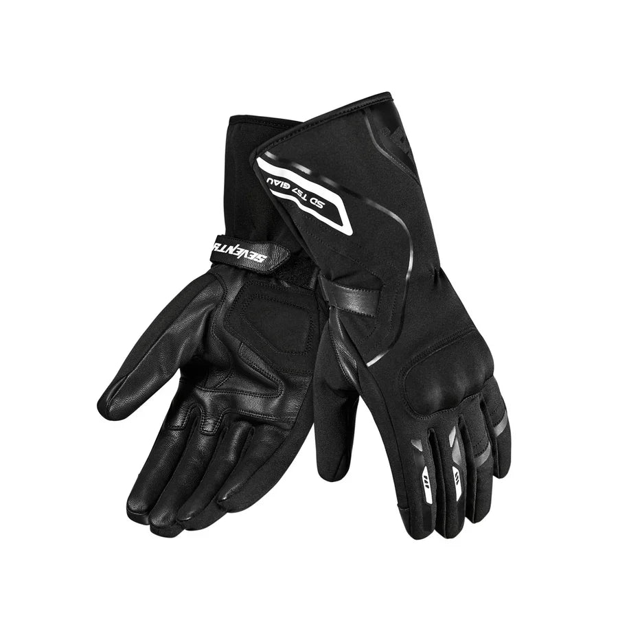 SEVENTY DEGREE 70 SD-T59 GIAU Women's Long Motorcycle Gloves Black White