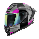 GIVI 50.3 VISION Full Face Motorcycle Helmet Black Titanium Fuchsia