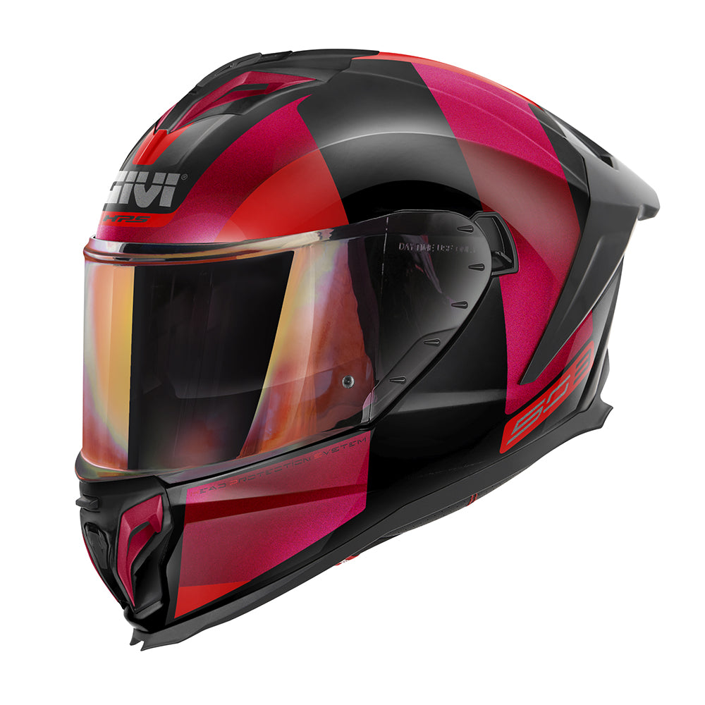 GIVI 50.3 VISION Full Face Motorcycle Helmet Black Bordeaux Red - SECURTEX MOTOR S.L (t/a MaximoMoto)