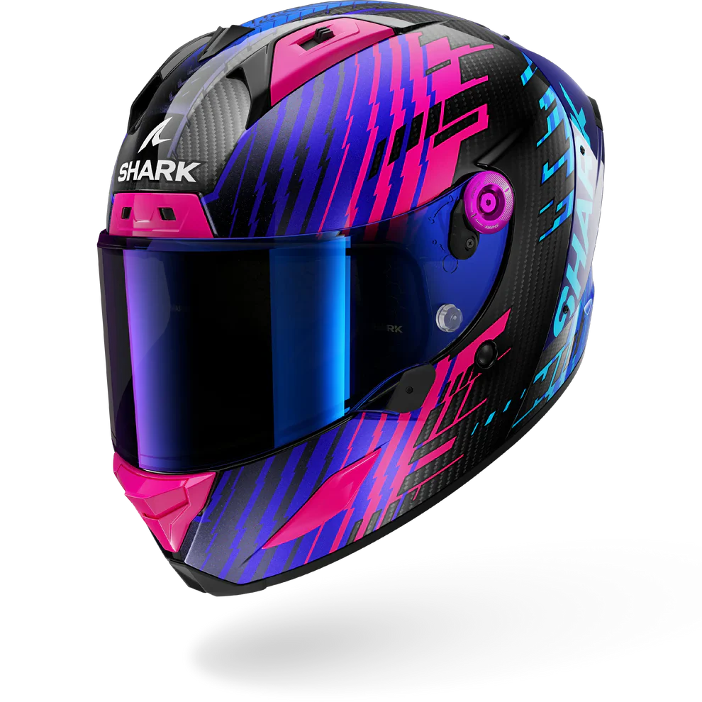 SHARK Aeron Edgy Carbon Helmet – chrome blue