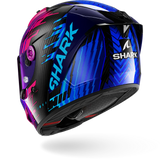 SHARK Aeron Edgy Carbon Helmet – chrome blue-back