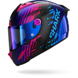 SHARK Aeron Edgy Carbon Helmet – chrome blue-left side