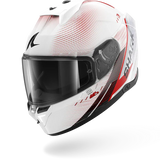SHARK SKWAL i3 SPEED-TECH MOTORCYCLE HELMET WHITE RED BLACK