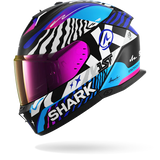 SHARK SKWAL i3 SPEED-FANCY NEGRO Blanco Azul Casco De Moto