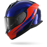 SHARK SKWAL i3 MEKARIUM MOTORCYCLE HELMET BLUE ORANGE BLUE