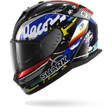 SHARK D-SKWAL 3 STREETRUSH NEGRO Azul Chrom Casco De Moto