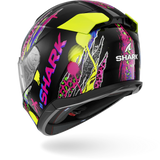 SHARK D-SKWAL 3 Fawn Casco Integral De Moto Negro Violeta Amarillo