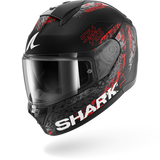 SHARK RIDILL 2 SPEED-VIB MOTORCYCLE HELMET MAT BLACK ANTHRA RED