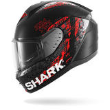 SHARK RIDILL 2 SPEED-VIB MOTORCYCLE HELMET MAT BLACK ANTHRA RED