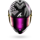 SHARK SPARTAN GT PRO CARBON STHYR MOTORCYCLE HELMET MAT CARBON VIOLET CHROME