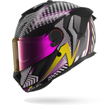 SHARK SPARTAN GT PRO CARBON STHYR MOTORCYCLE HELMET MAT CARBON VIOLET CHROME